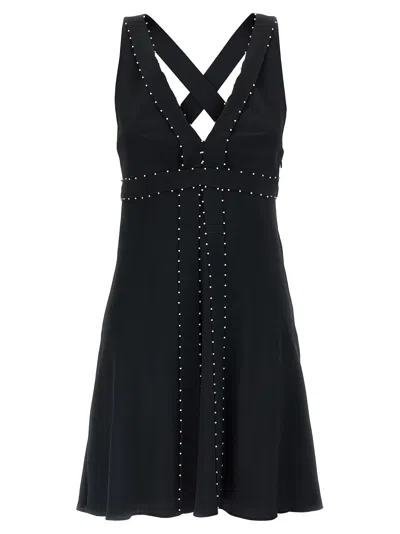 Giovanni Bedin Black Acetate Short Women's Dress