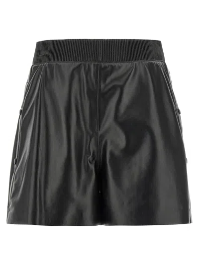 GIOVANNI BEDIN BLACK LEATHER SHORTS