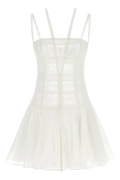Giovanni Bedin Chantilly Lace Bustier Mini Dress In White