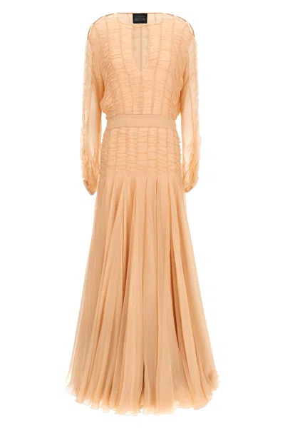 Giovanni Bedin Chiffon Dress In Orange