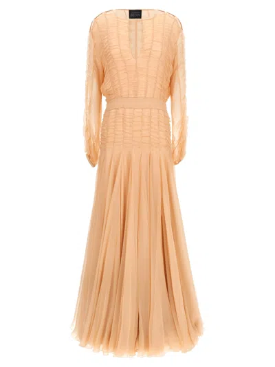 Giovanni Bedin Chiffon Dress In Burgundy