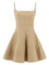Giovanni Bedin Beige Pleated Dress In Multi