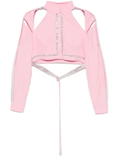 Giovanni Bedin Crepe De Chine Jacket In Pink