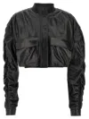 Giovanni Bedin Cropped Bomber Jacket In Black