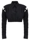 Giovanni Bedin Cut-out Longsleeve Jacket In Black