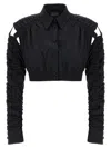 Giovanni Bedin Cut-out Longsleeve Jacket In Black