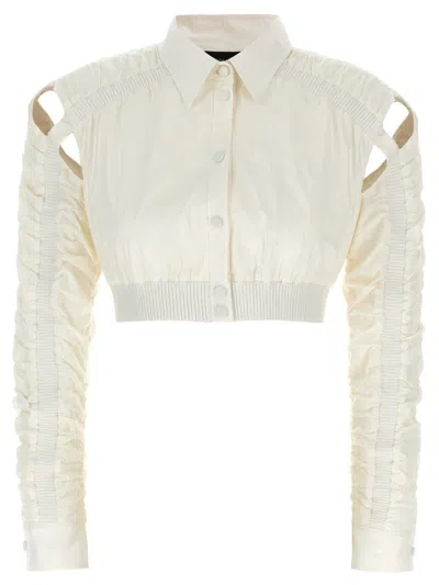 Giovanni Bedin Cropped Cut-out Jacket In White
