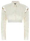Giovanni Bedin Cropped Cut-out Jacket In White