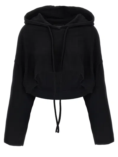 Giovanni Bedin Cropped Hoodie In Black