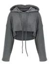 Giovanni Bedin Cropped Hoodie In Gray