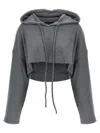 Giovanni Bedin Cropped Hoodie In Gray