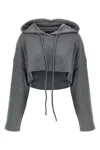 Giovanni Bedin Cropped Hoodie In Gray