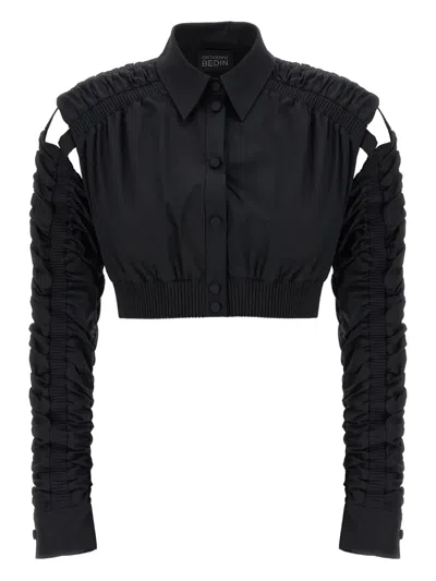 Giovanni Bedin Cut-out Longsleeve Jacket In Black