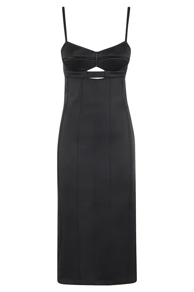 Giovanni Bedin Cut Out Midi Dress In Black
