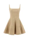 Giovanni Bedin Beige Pleated Dress In Neutral