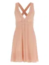 Giovanni Bedin Embellished V-neck Mini Dress In Neutral