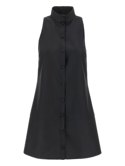 GIOVANNI BEDIN HIGH-NECK BUTTON-FASTENING MIDI DRESS