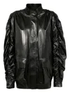 Giovanni Bedin Ruched Leather Jacket