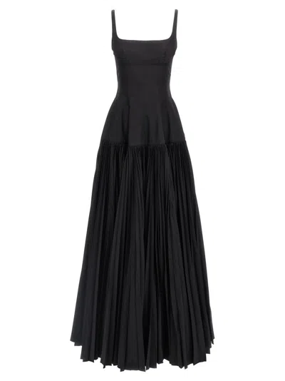 GIOVANNI BEDIN LONG DRESS WITH WIDE PLEATED SKIRT