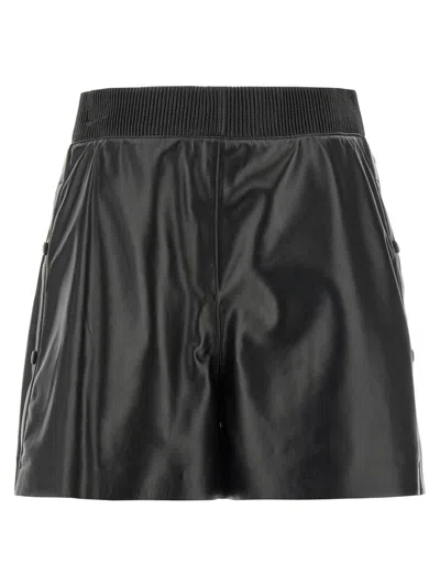 GIOVANNI BEDIN GIOVANNI BEDIN NAPPA LEATHER SHORTS WITH RIBBED DETAILS