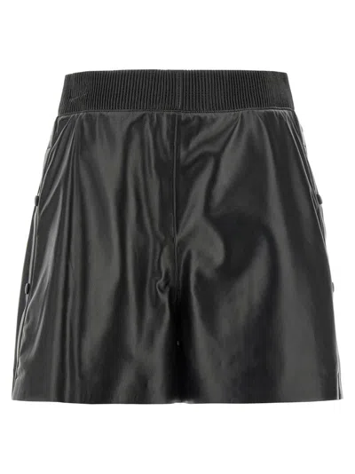 GIOVANNI BEDIN NAPPA LEATHER SHORTS WITH RIBBED DETAILS