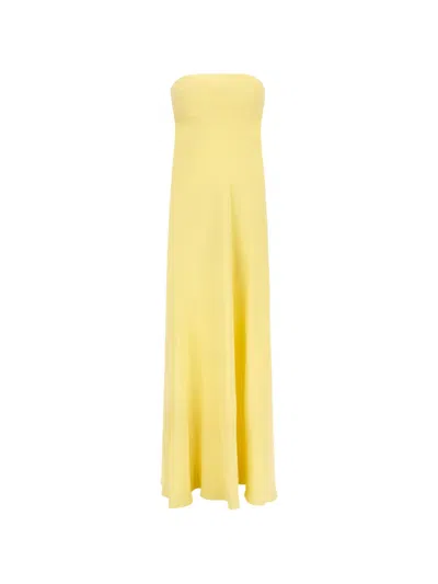 Giovanni Bedin Off-the-shoulder Cut-out Dress In Yellow