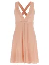 Giovanni Bedin Embellished V-neck Mini Dress In Pink
