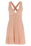 Giovanni Bedin Embellished V-neck Mini Dress In Pink