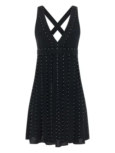 GIOVANNI BEDIN PEARL-EMBELLISHED PLEATED DRESS