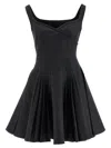 Giovanni Bedin Prince Of Wales Pleated Dress In Black