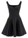 Giovanni Bedin Prince Of Wales Pleated Dress In Black