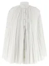 Giovanni Bedin Pleated Dress With Cape In White