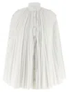 Giovanni Bedin Pleated Dress With Cape In White