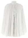 Giovanni Bedin Pleated Dress With Cape In White