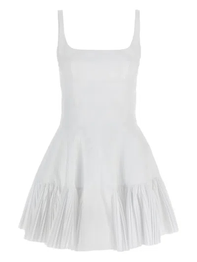 Giovanni Bedin Pleated Mini Dress In White