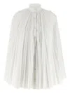 Giovanni Bedin Pleated Dress With Cape In White