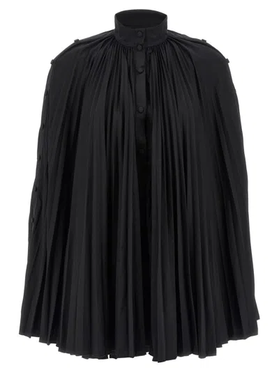 GIOVANNI BEDIN PLEATED MINI DRESS WITH MODULAR CAPE