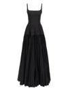 Giovanni Bedin Long Pleated Dress In Black