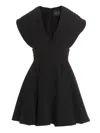 Giovanni Bedin Black Plisse Detail Mini Dress In Black