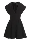 Giovanni Bedin Black Plisse Detail Mini Dress In Black