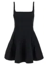 Giovanni Bedin Square-neck Poplin Mini Dress In Black