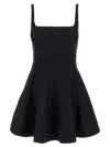 Giovanni Bedin Square-neck Poplin Mini Dress In Black