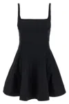 Giovanni Bedin Square-neck Poplin Mini Dress In Black