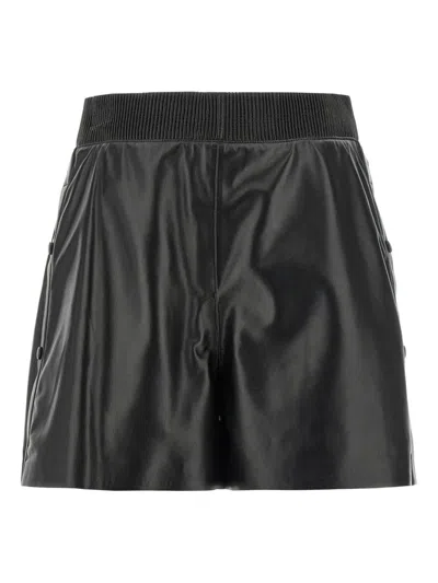 Giovanni Bedin Black Leather Shorts