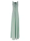 Giovanni Bedin Green Striped Dress In Green