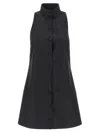 Giovanni Bedin High-neck Button-fastening Midi Dress In Black