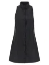Giovanni Bedin High-neck Button-fastening Midi Dress In Black