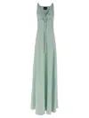 Giovanni Bedin Green Striped Dress In Green