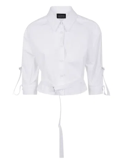 Giovanni Bedin Tie-fastening Short-sleeved Shirt In White