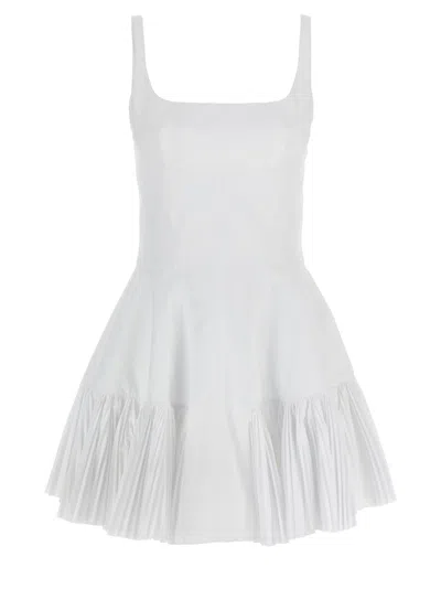 GIOVANNI BEDIN WHITE PLEATED DRESS
